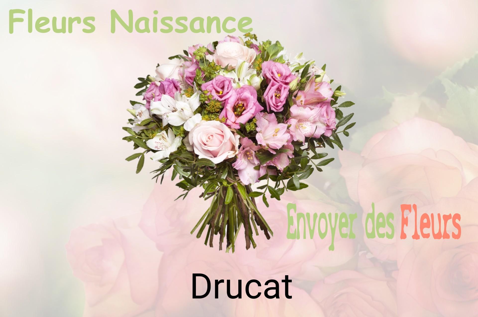 Bouquet de fleurs de naissance livré à Drucat