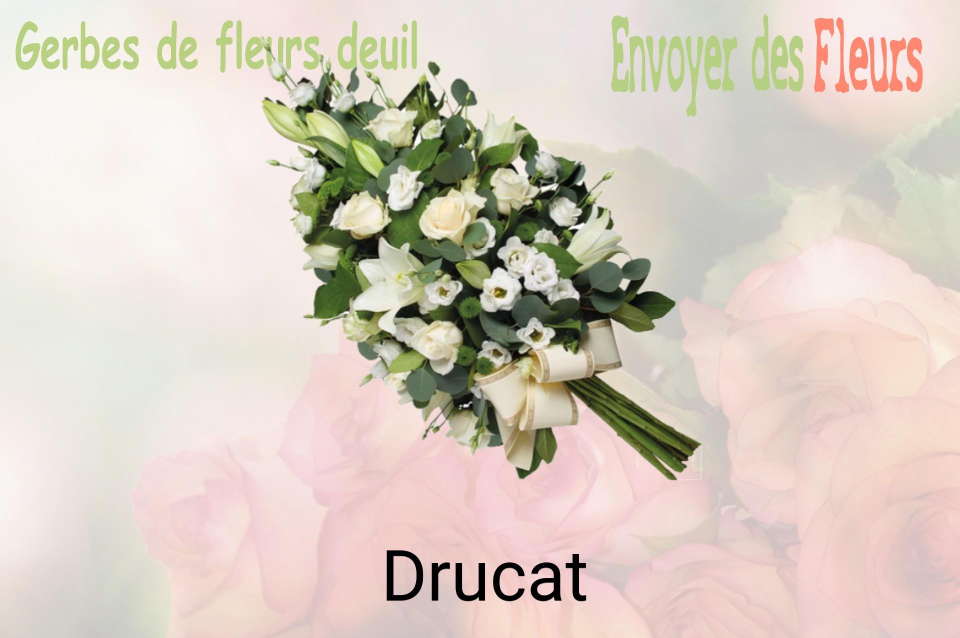 Gerbe de fleurs de deuil livrée à Drucat